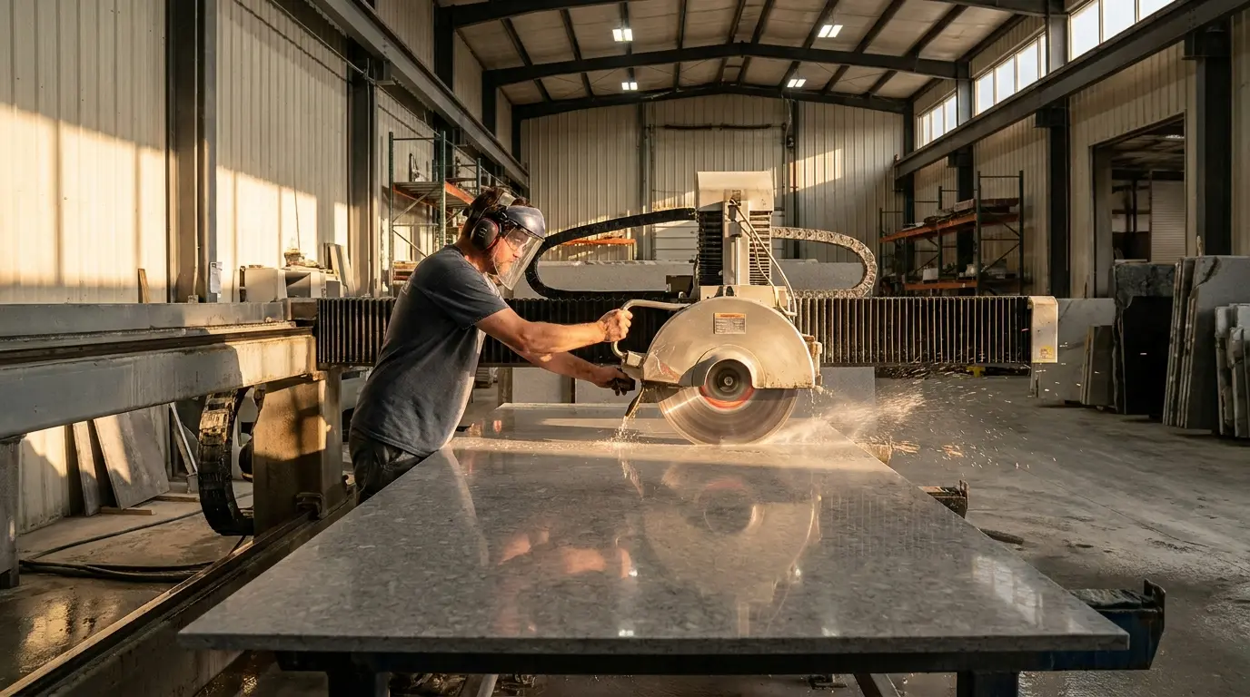 Countertop fabrication and installation for a new construction project in Lafayette, LA